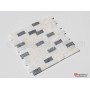 Patlatma Doğal Taş Duvar Mozaik Beyaz Fon Simli Mix  23x48mm -DT1207